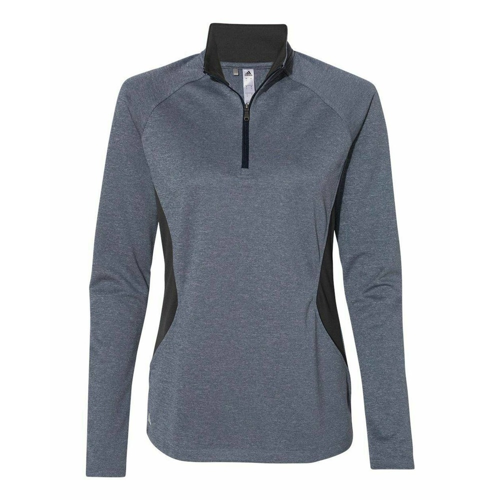 Adidas Women's Lightweight UPF Quarter-Zip Pullover A281 Size S Navy/Carbon $50